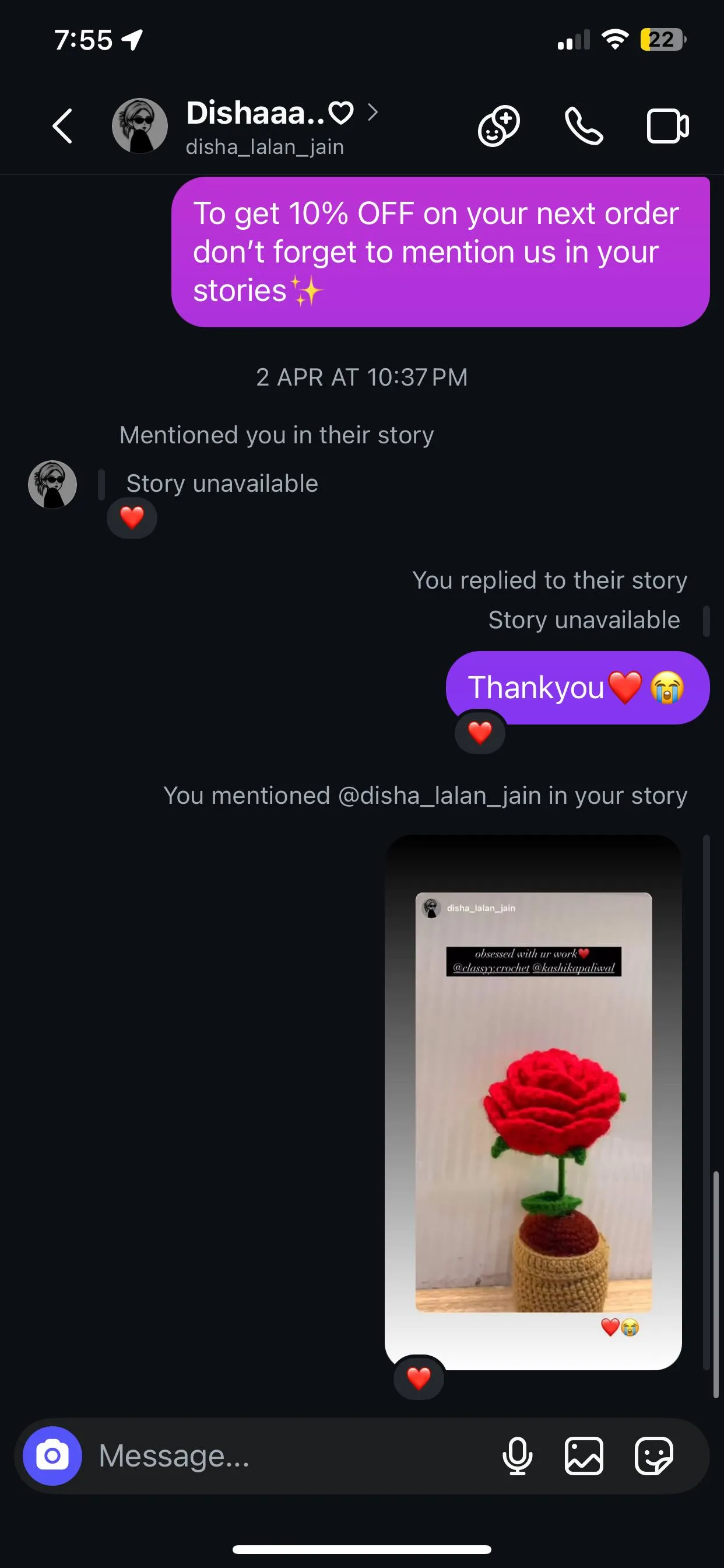 Instagram Customer Review